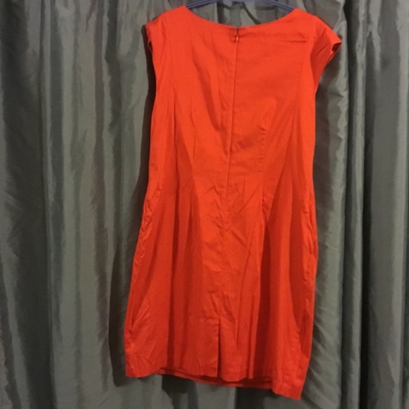 a vintage lined red satin like A-line dress- size 18. - Picture 3 of 5